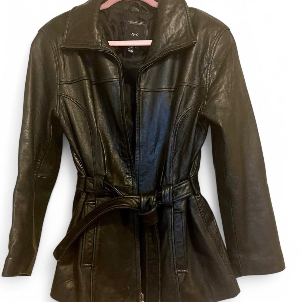 JLC NY Leather Jacket with belt